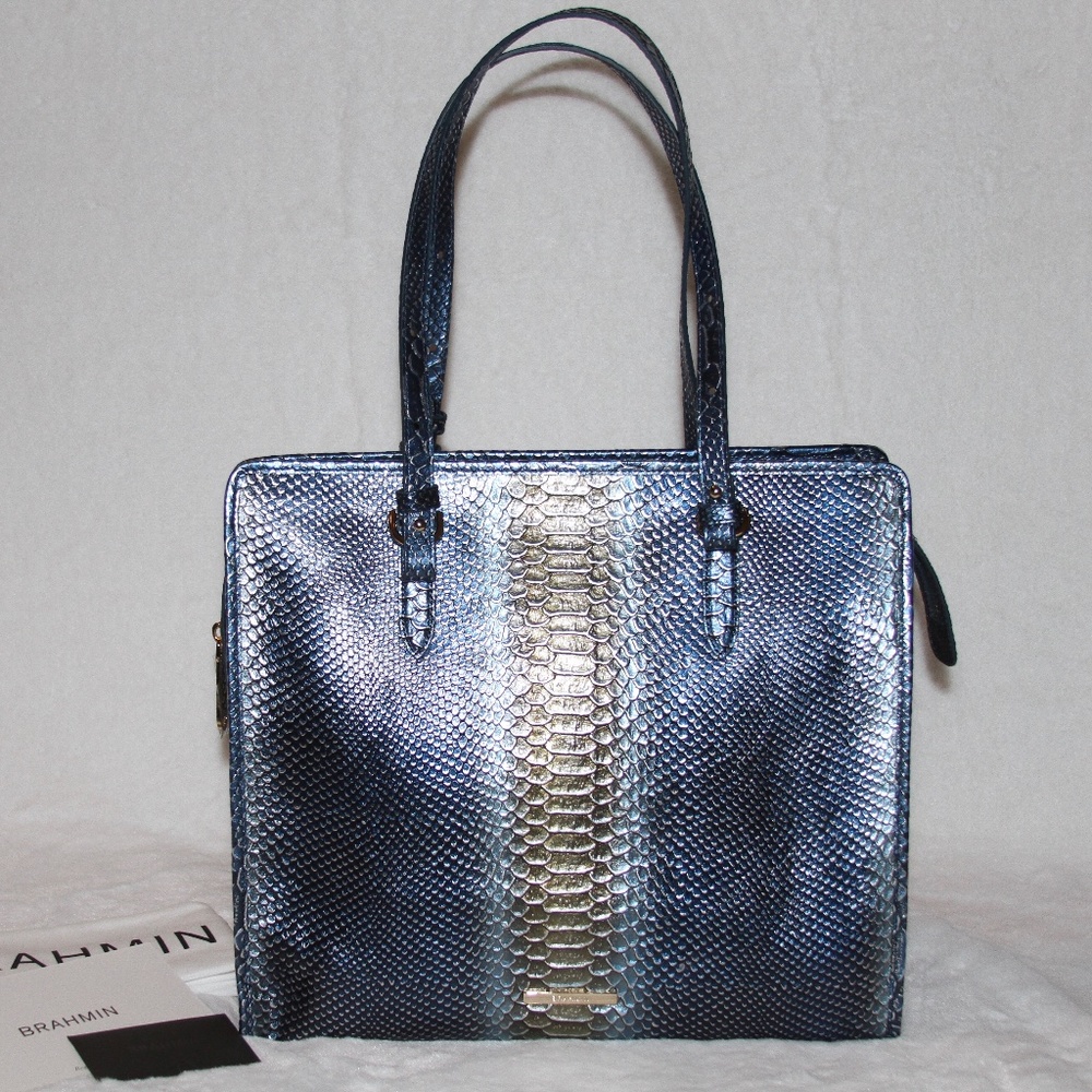 NWT Brahmin Tia Tote Bag Serenity Meridian